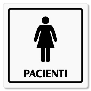 WC ženy pacienti, 100x100mm, bílá, Arizona
